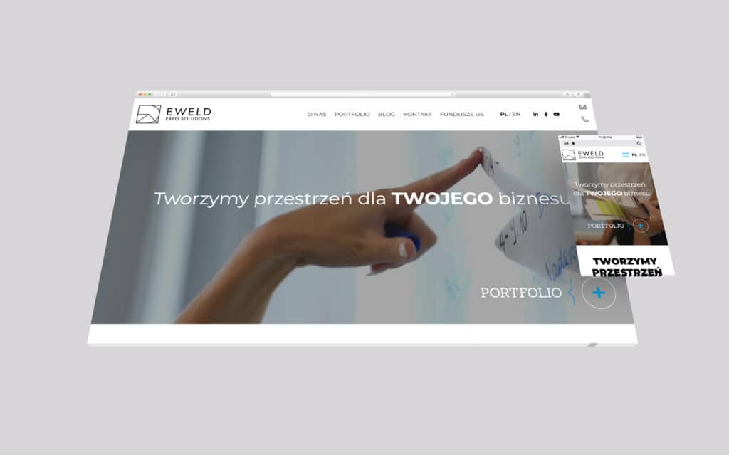 Widok strony internetowej wyświetlanej w przeglądarce internetowej