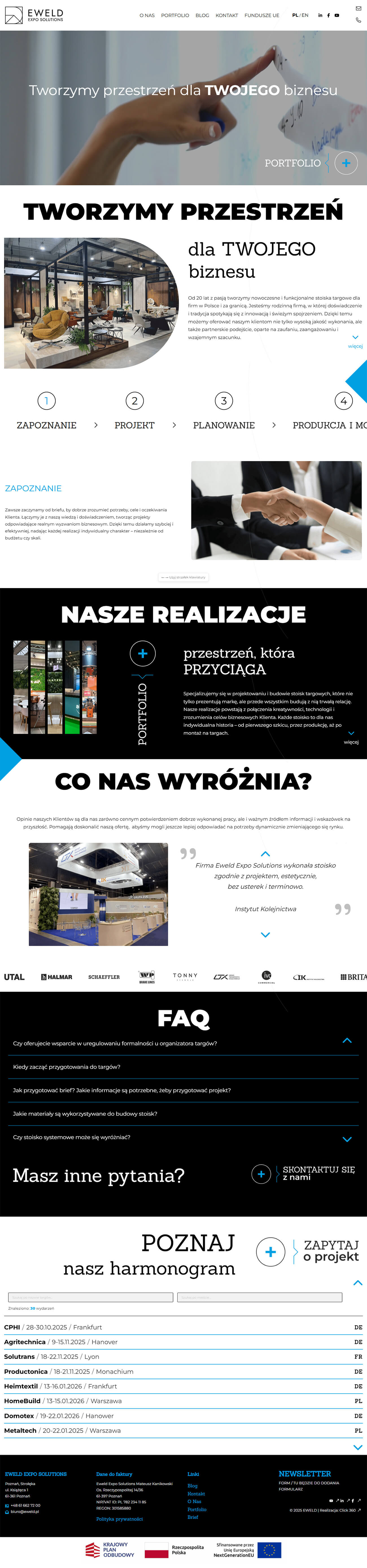 Eweld Stroan Internetowa Dla Firmy Robiącej Stanowiska