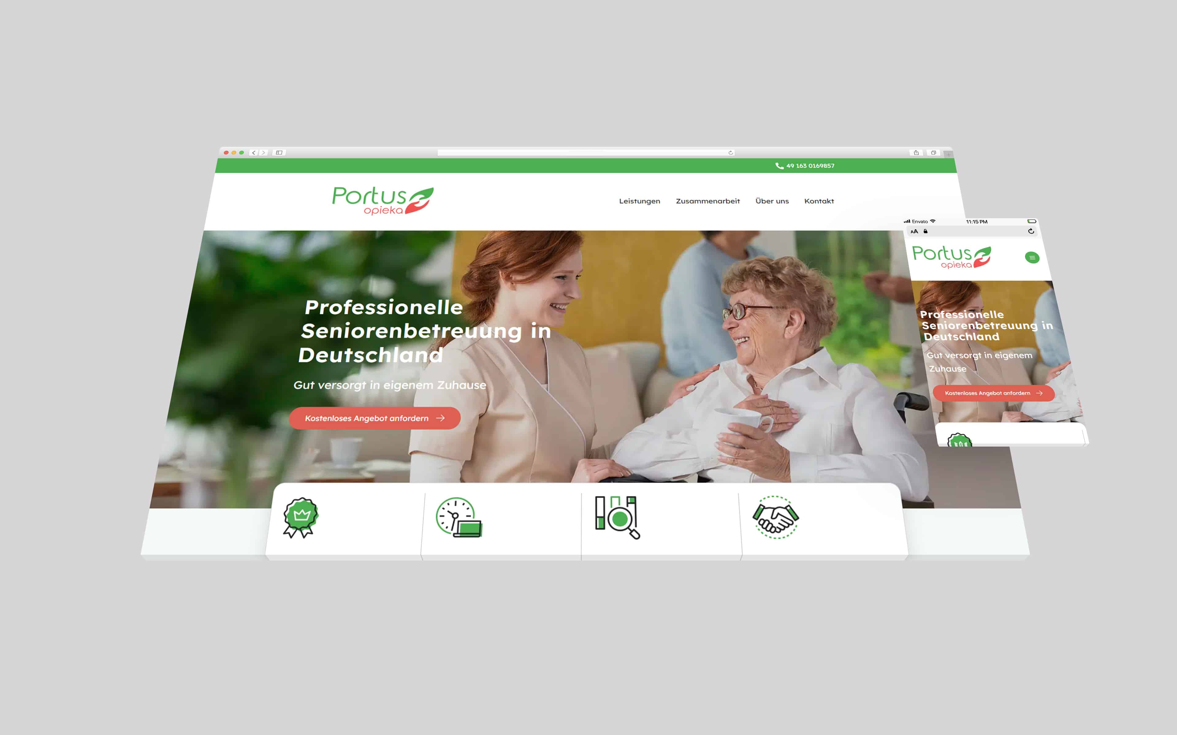 Portus Opieka Realizacja Www Po Niemiecku